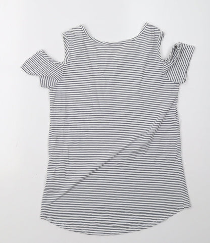 Womens UK Size 8 Sainsburys Blue Basic T-Shirt