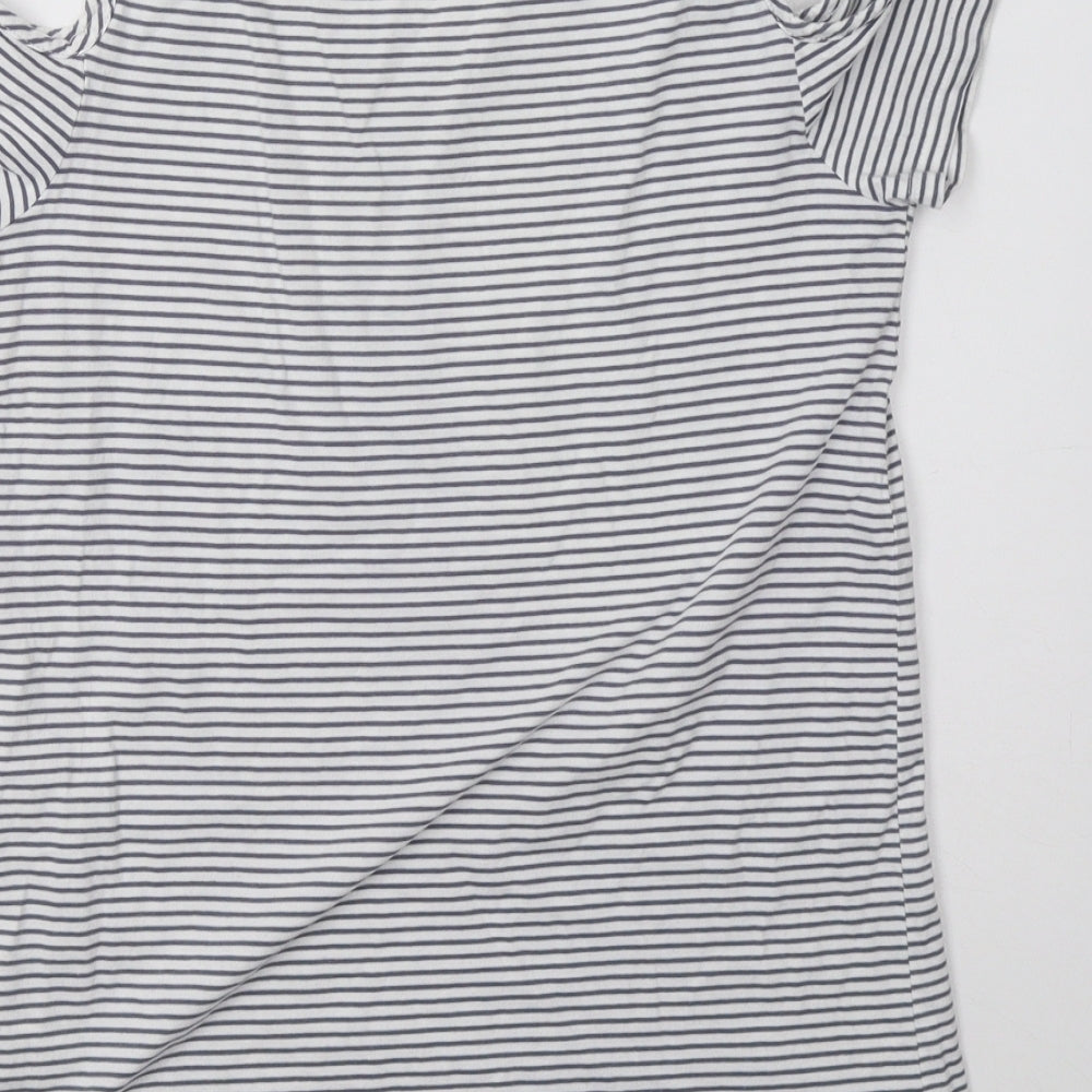 Womens UK Size 8 Sainsburys Blue Basic T-Shirt