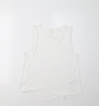 Womens UK Size S New Look White Basic Tank