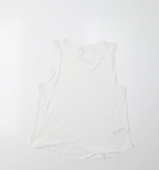 Womens UK Size S New Look White Basic Tank