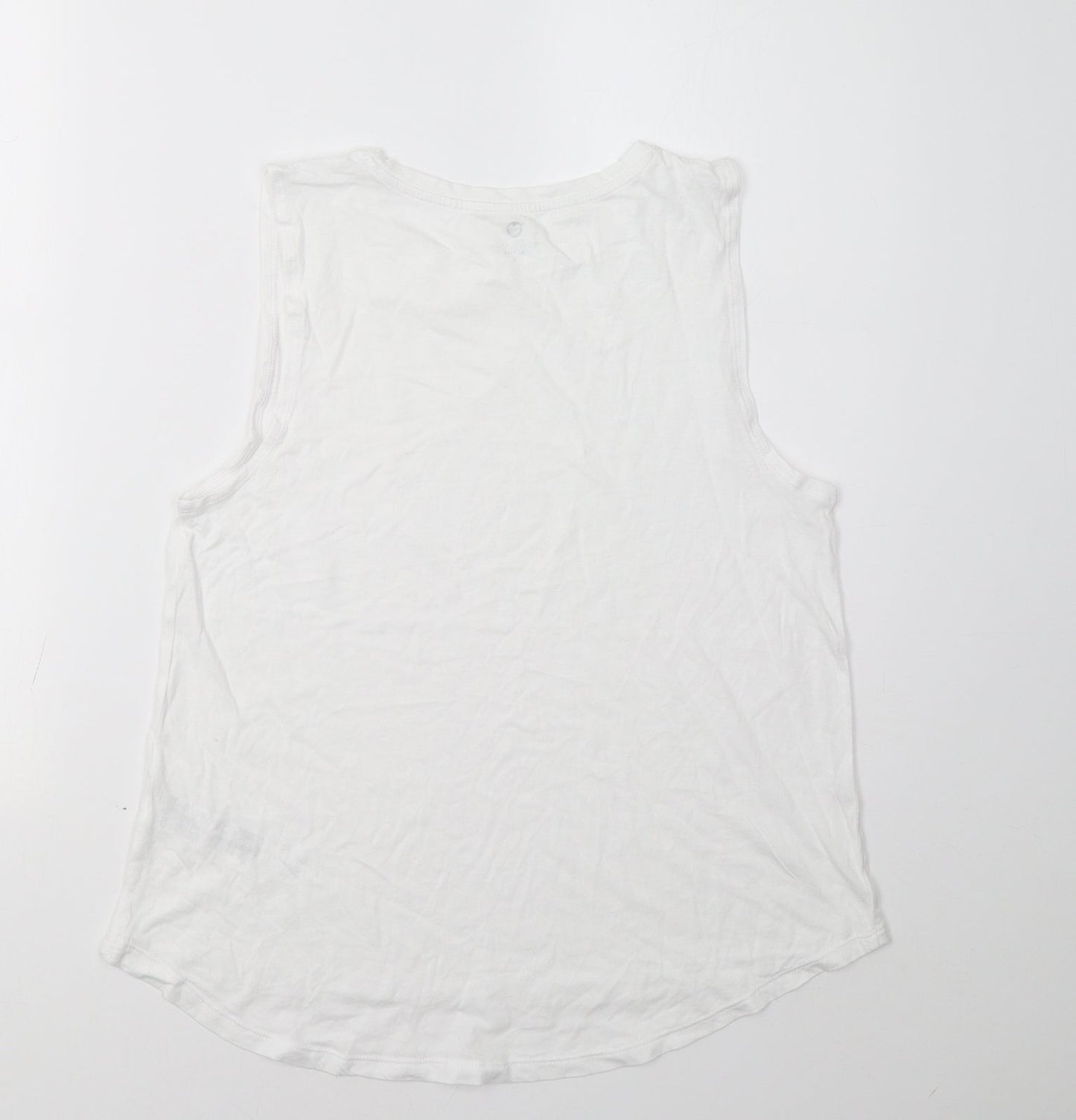 Womens UK Size S New Look White Basic Tank