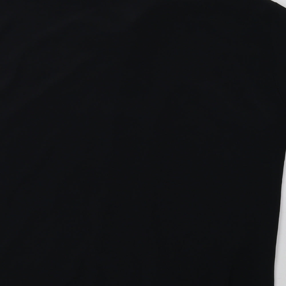 Womens UK Size 8 Topshop Black Basic Button-Up