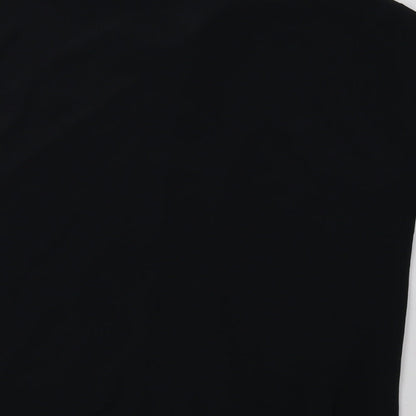 Womens UK Size 8 Topshop Black Basic Button-Up