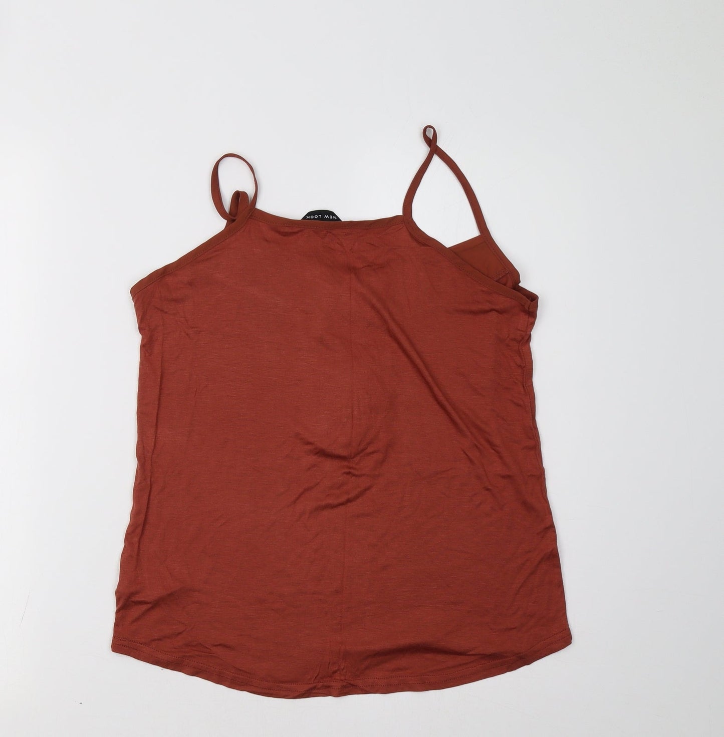 Womens UK Size 10 New Look Orange Basic Tank