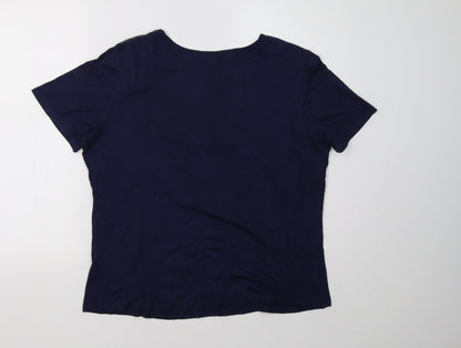 Nightingales Womens Blue   Basic T-Shirt Size 16