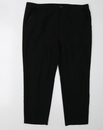 Womens UK Size 14 ASOS Regular Fit  Black Trousers