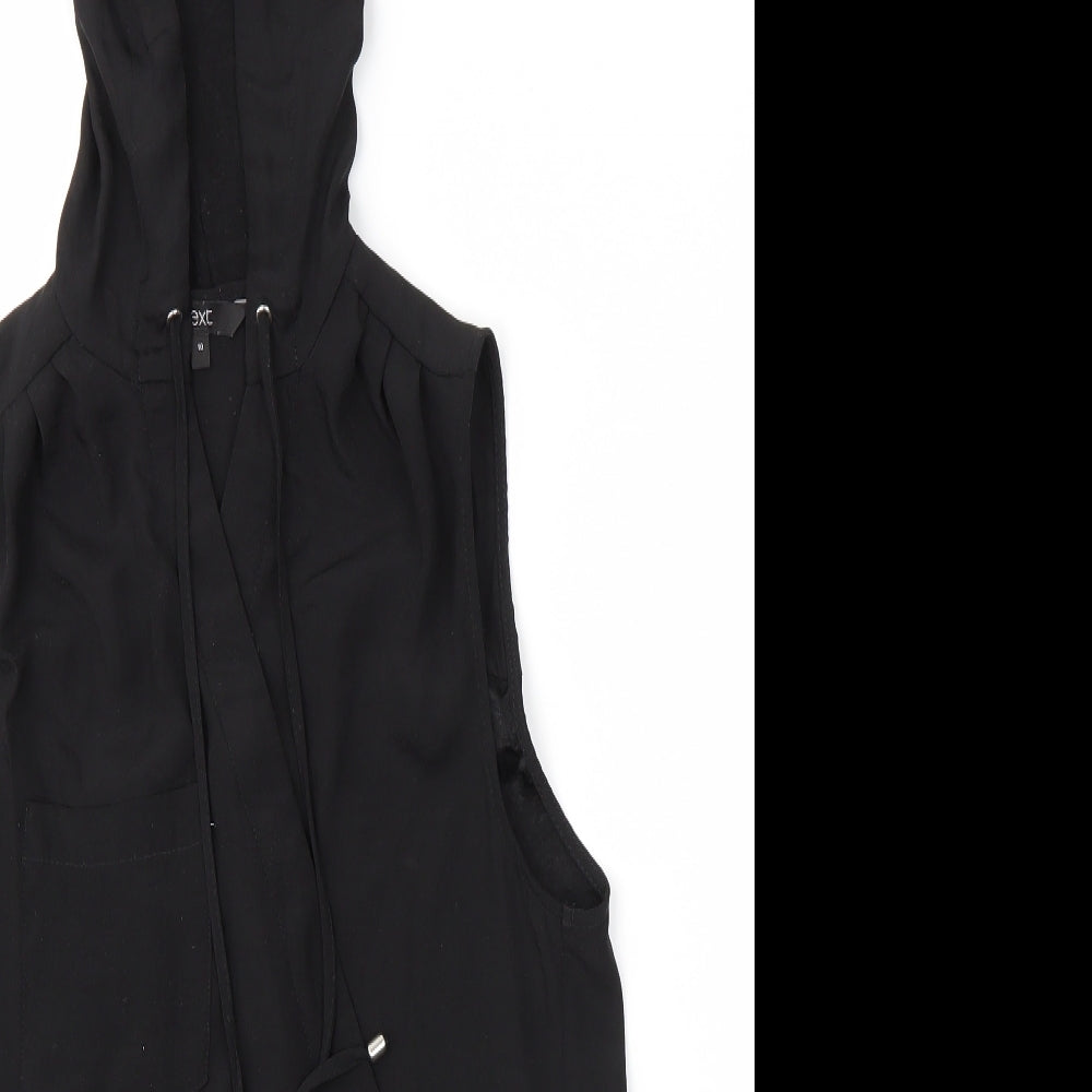 Womens UK Size 10 NEXT Black Basic Blouse
