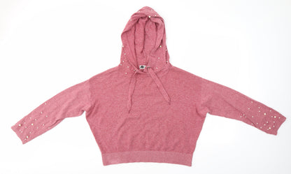 Forest Womens Pink   Pullover Hoodie Size M