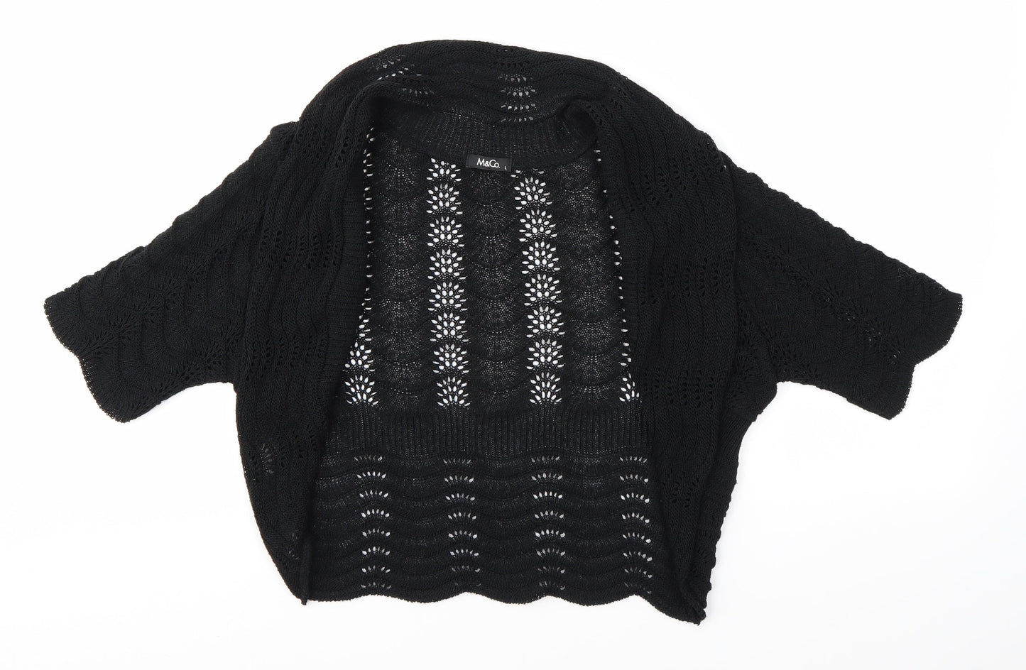 Womens UK Size L M&Co Black Cardigan Jumper