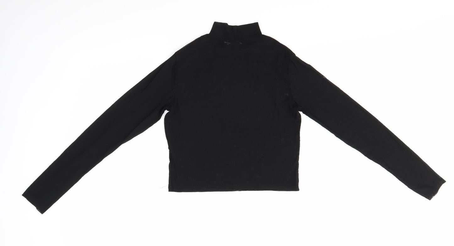 Light Before Dark Womens Black   Basic Blouse Size M