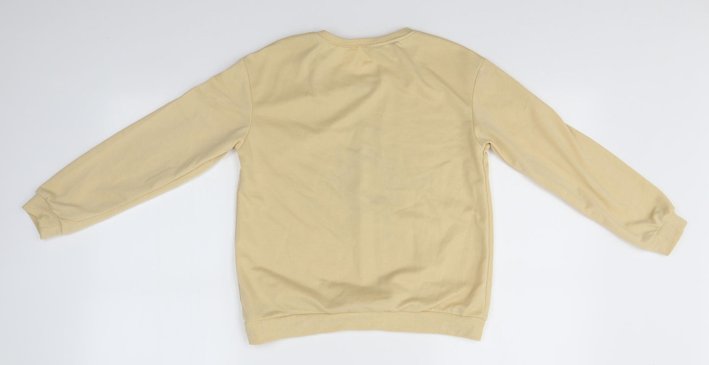 SheIn Girls Yellow   Pullover Jumper Size 12-13 Years