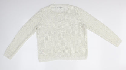 Primark Womens White   Pullover Jumper Size 14