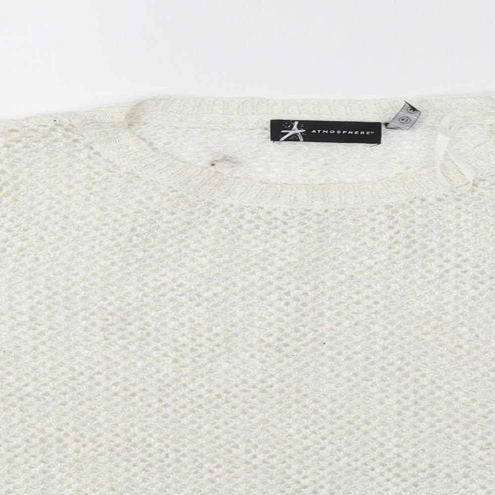 Primark Womens White   Pullover Jumper Size 14