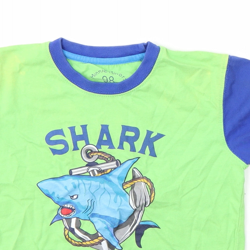 Minnie Minors Boys Multicoloured   Basic T-Shirt Size 3-4 Years  - Shark