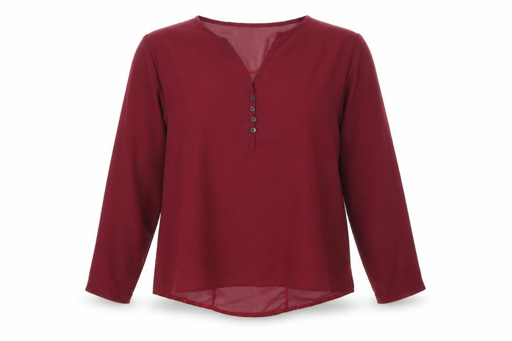 Womens UK Size 2XL Preworn Red Basic Blouse