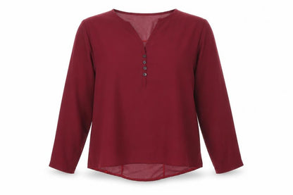 Womens UK Size 2XL Preworn Red Basic Blouse