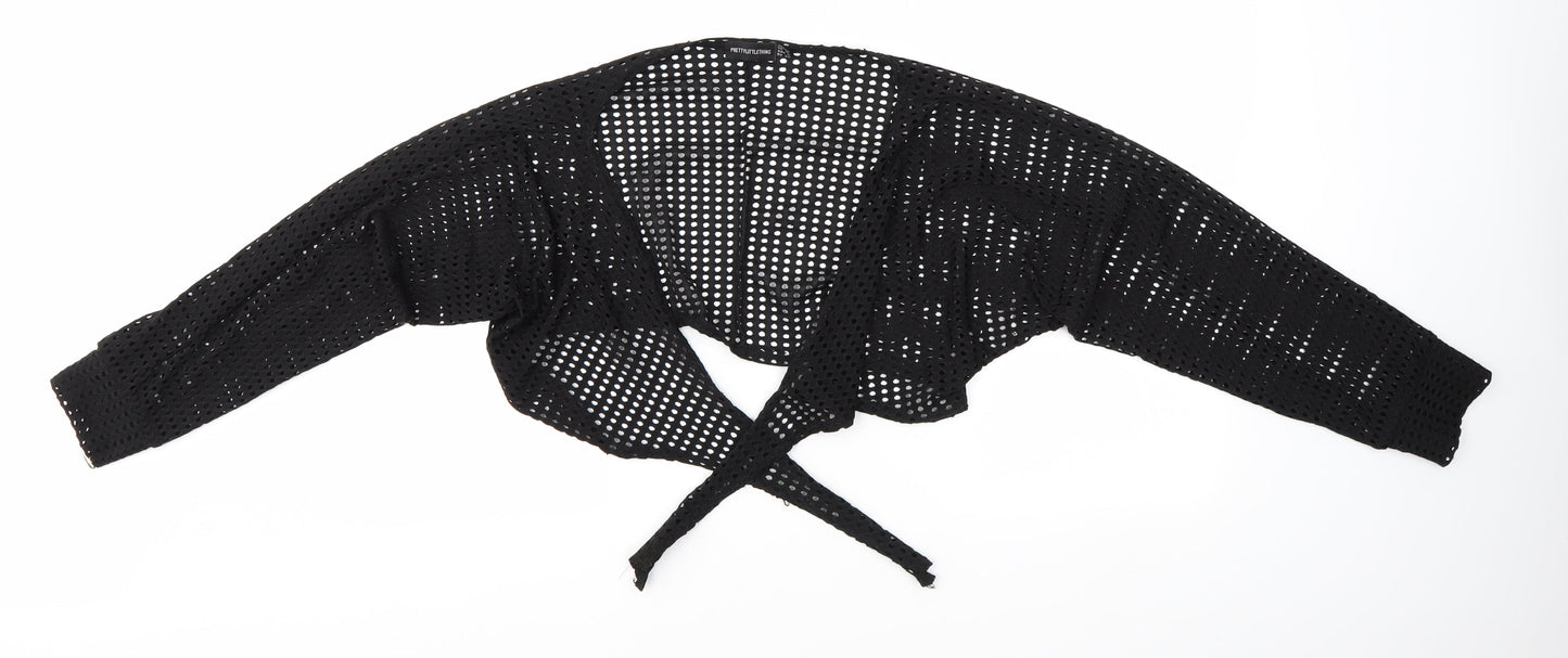 PRETTYLITTLETHING Womens Black   Cardigan Jumper Size 10