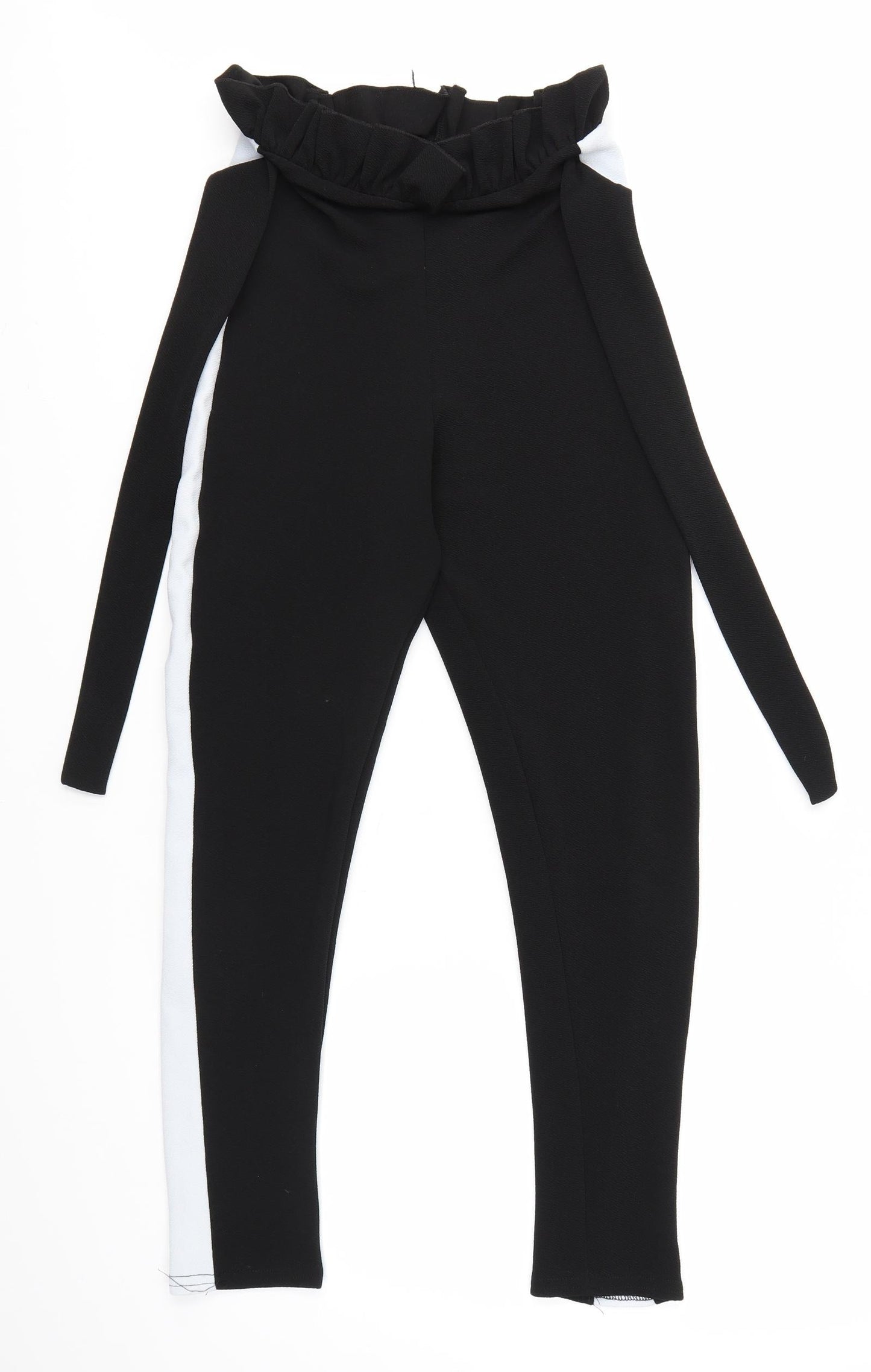 Womens UK Size 8 PRETTYLITTLETHING Regular Fit Dress Pants Black Trousers