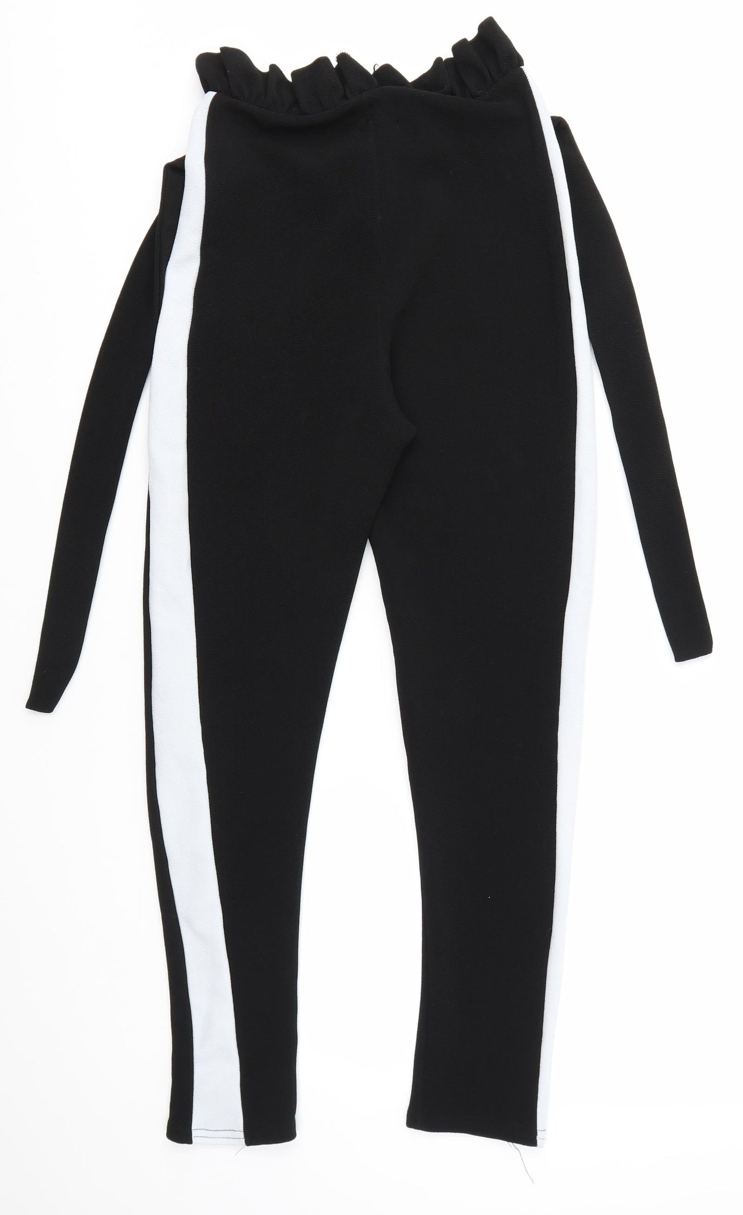 Womens UK Size 8 PRETTYLITTLETHING Regular Fit Dress Pants Black Trousers