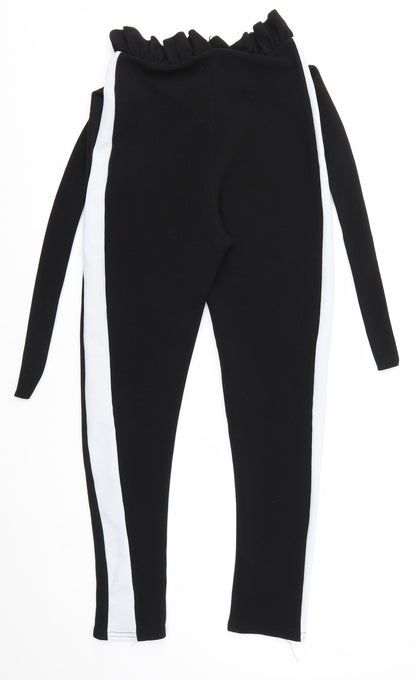 Womens UK Size 8 PRETTYLITTLETHING Regular Fit Dress Pants Black Trousers
