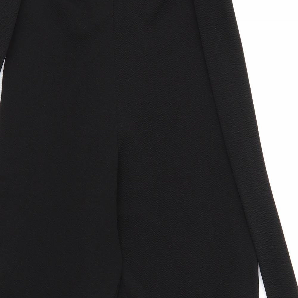 Womens UK Size 8 PRETTYLITTLETHING Regular Fit Dress Pants Black Trousers