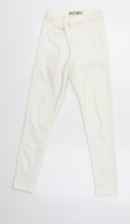 Topshop Womens White   Skinny Jeans Size 28 in L28 in