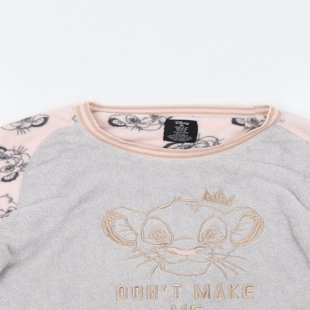 Primark Womens Grey   Top Pyjama Top Size M  - Lion King