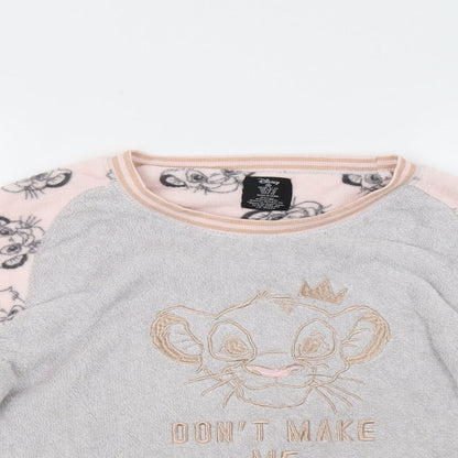 Primark Womens Grey   Top Pyjama Top Size M  - Lion King