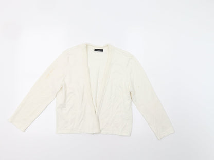 Womens UK Size 12 M&Co White Cardigan Jumper