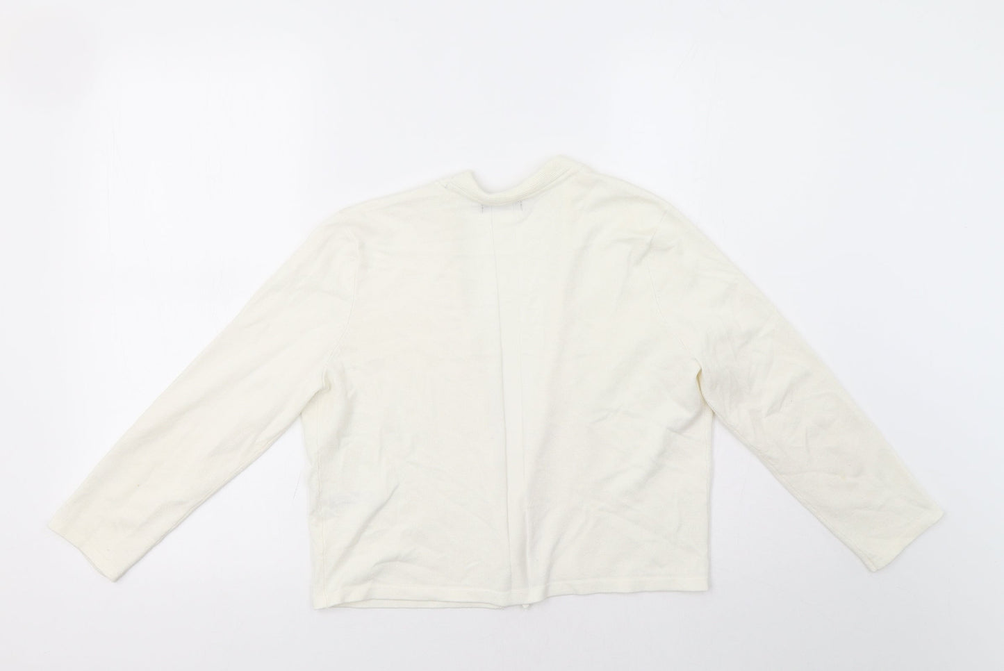 Womens UK Size 12 M&Co White Cardigan Jumper