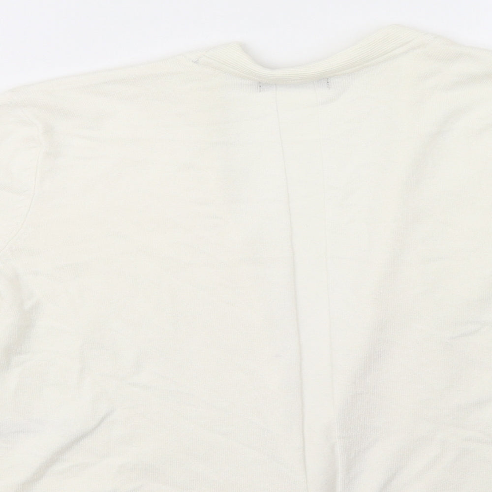 Womens UK Size 12 M&Co White Cardigan Jumper