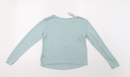 Womens UK Size S Preworn Green Pullover Jumper
