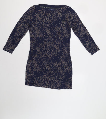 NEXT Womens Blue Floral  Jumper Dress  Size 8