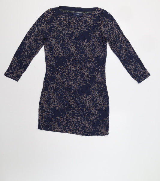 NEXT Womens Blue Floral  Jumper Dress  Size 8