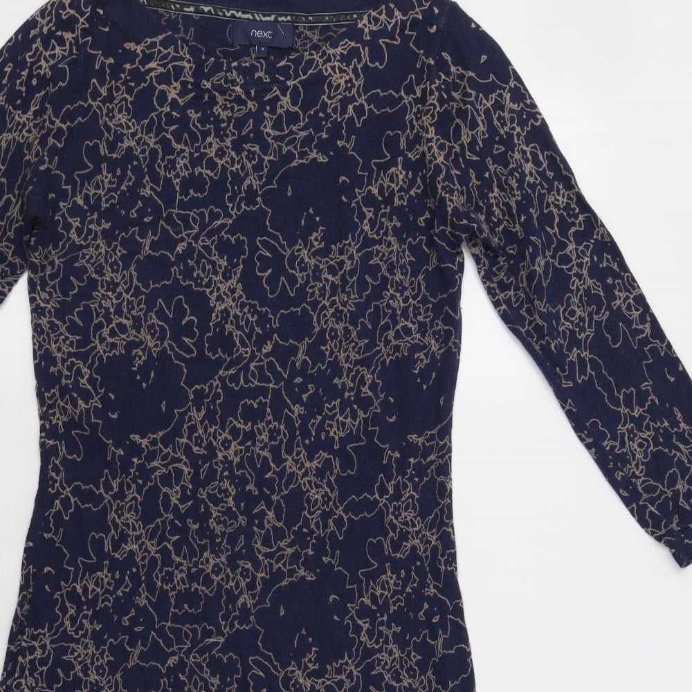 NEXT Womens Blue Floral  Jumper Dress  Size 8