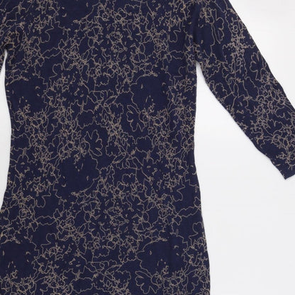 NEXT Womens Blue Floral  Jumper Dress  Size 8