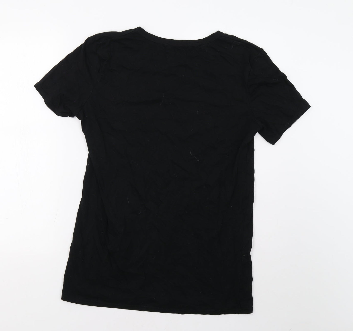 Womens UK Size M Stylewise Black Basic Polo