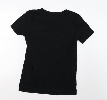 Womens UK Size M Stylewise Black Basic Polo