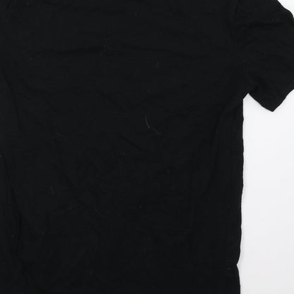 Womens UK Size M Stylewise Black Basic Polo