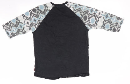 Asphalt Mens Black    Button-Up Size S