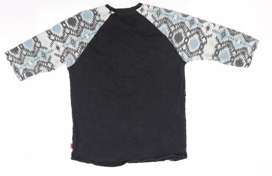 Asphalt Mens Black    Button-Up Size S