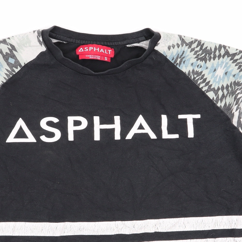 Asphalt Mens Black    Button-Up Size S