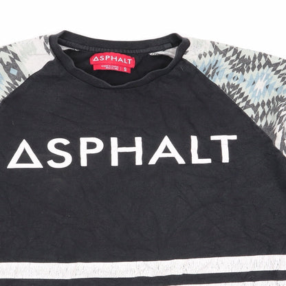 Asphalt Mens Black    Button-Up Size S