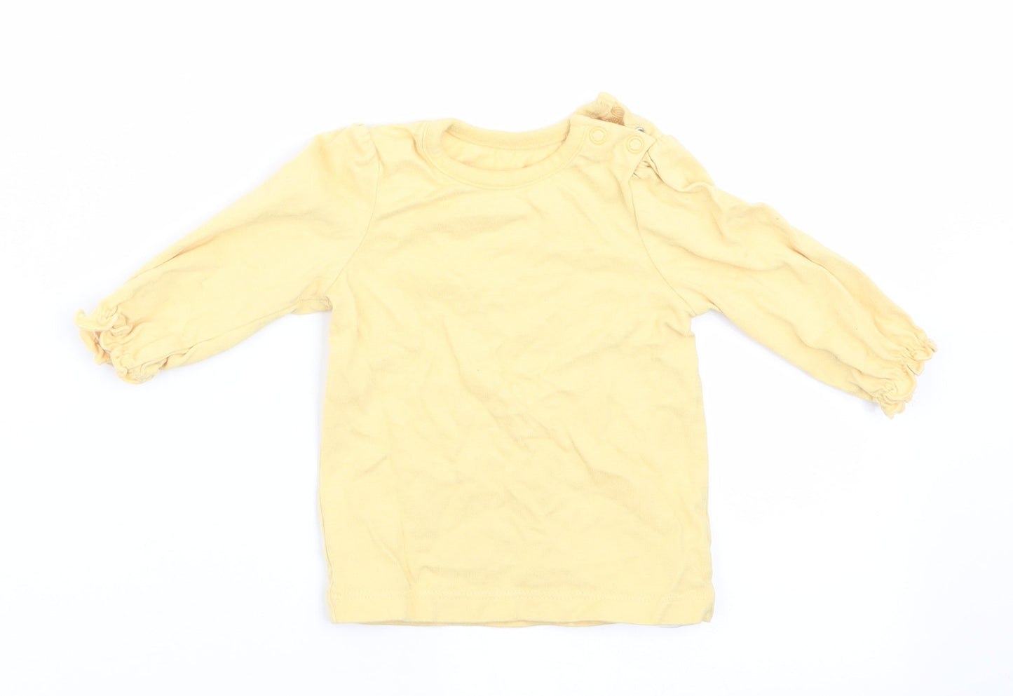 Disney Baby Girls Yellow   Basic T-Shirt Size 0-3 Months