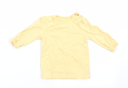 Disney Baby Girls Yellow   Basic T-Shirt Size 0-3 Months