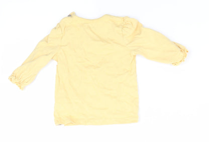 Disney Baby Girls Yellow   Basic T-Shirt Size 0-3 Months
