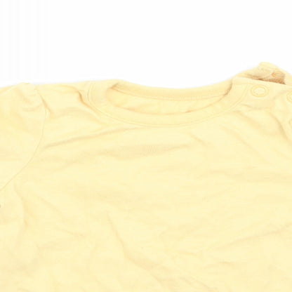 Disney Baby Girls Yellow   Basic T-Shirt Size 0-3 Months
