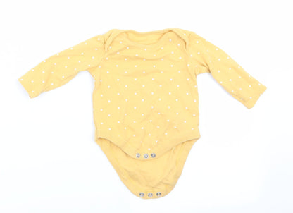 Florence and Fred Girls Yellow   Romper One-Piece Size 0-3 Months  - Heart Print