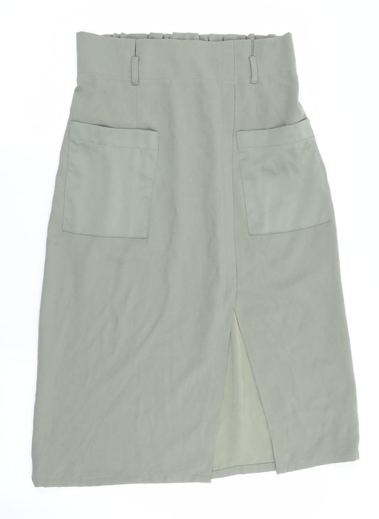New Look Womens Green   A-Line Skirt Size 12  - Back Elastication