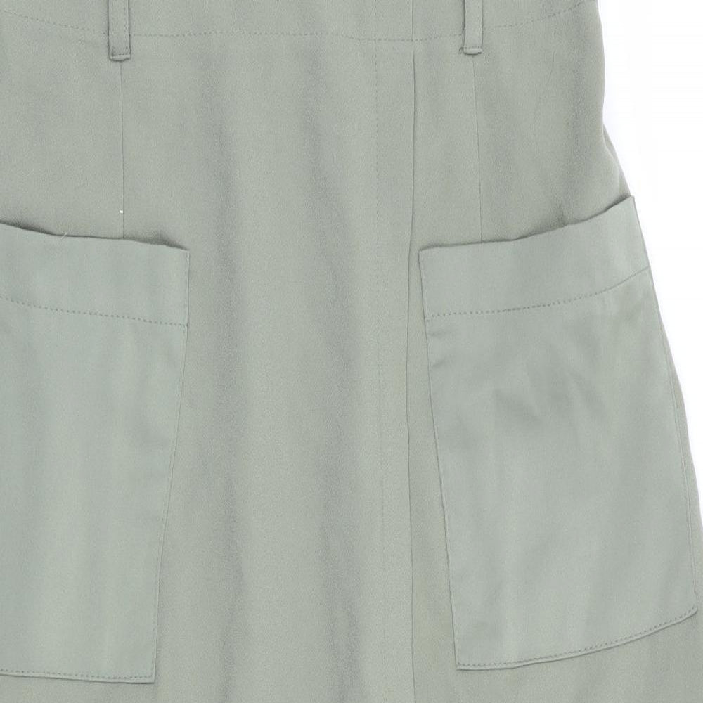 New Look Womens Green   A-Line Skirt Size 12  - Back Elastication